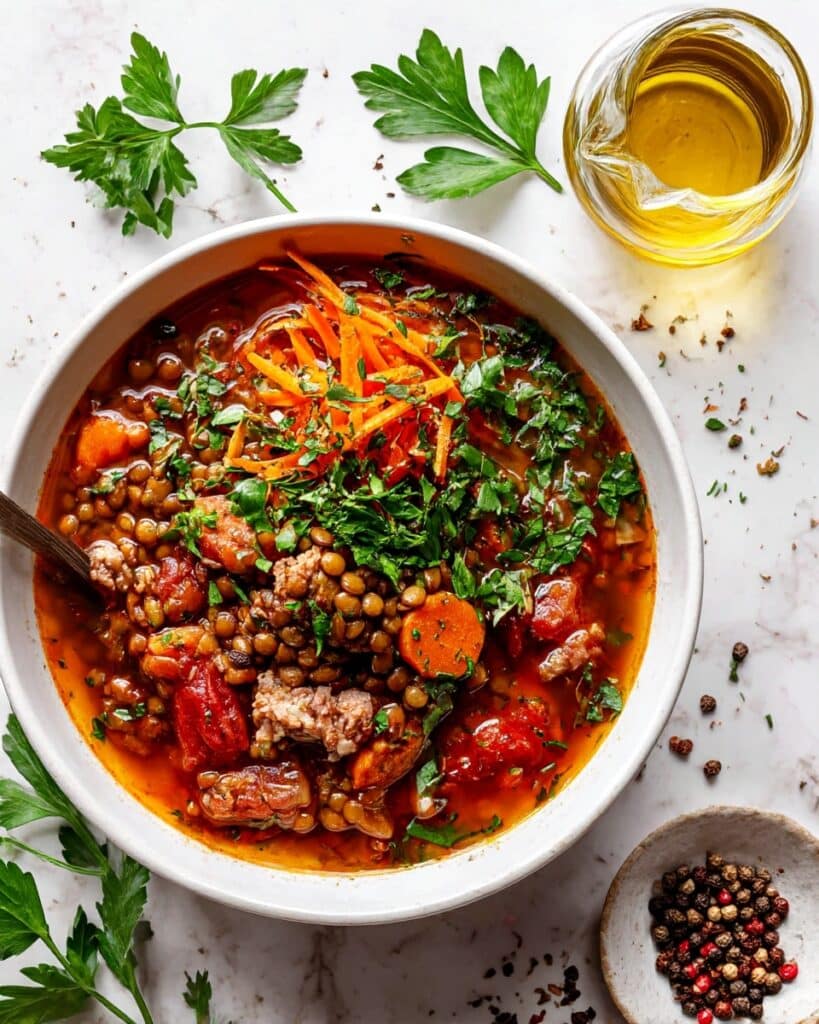 Harissa Chicken with Lentils Recipe