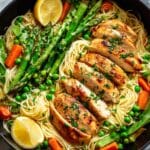 Chicken Primavera with Asparagus, Carrots, and Peas Recipe