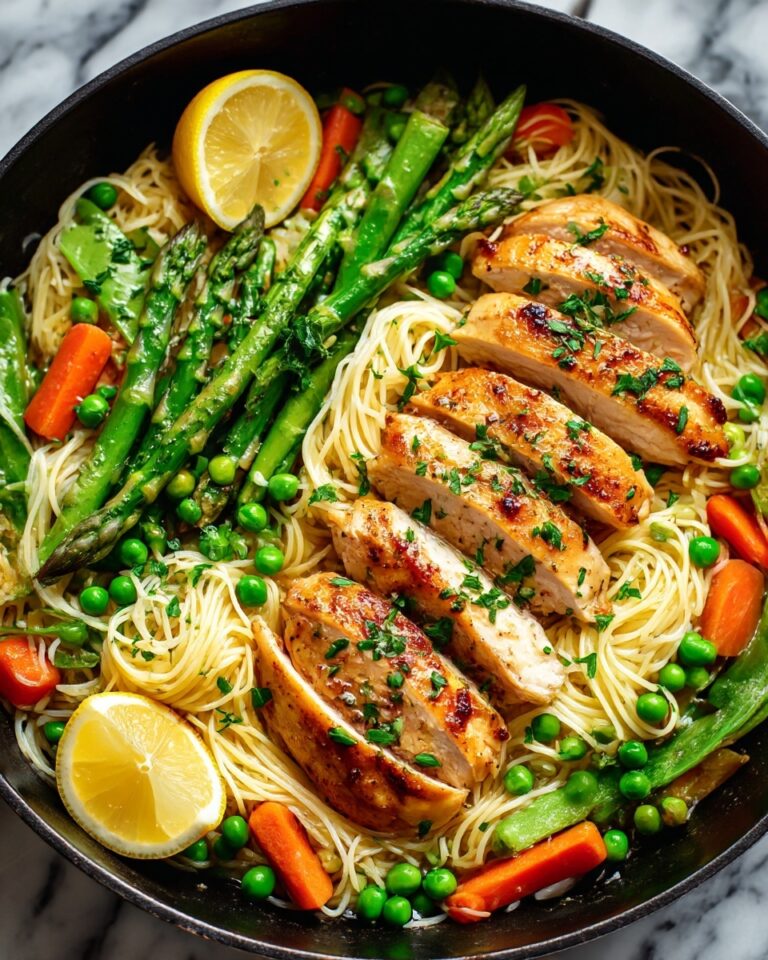 Chicken Primavera with Asparagus, Carrots, and Peas Recipe