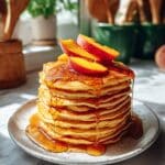 Fluffy Peach Pancakes for a Soft Summer Breakfast Recipe