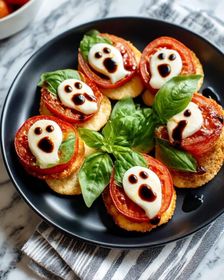 Bat Caprese Crostini – Halloween Party Snack Recipe