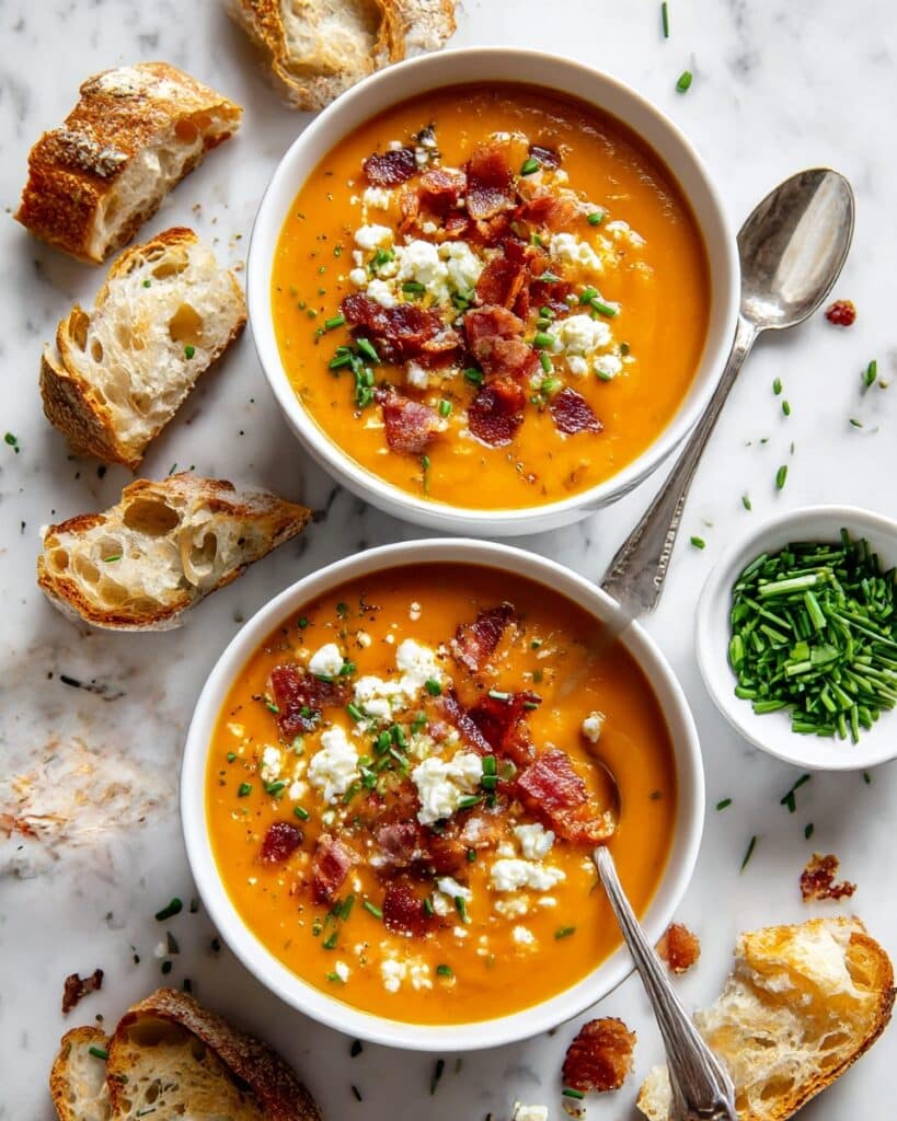 Roasted Butternut Squash and Bacon Soup Recipe