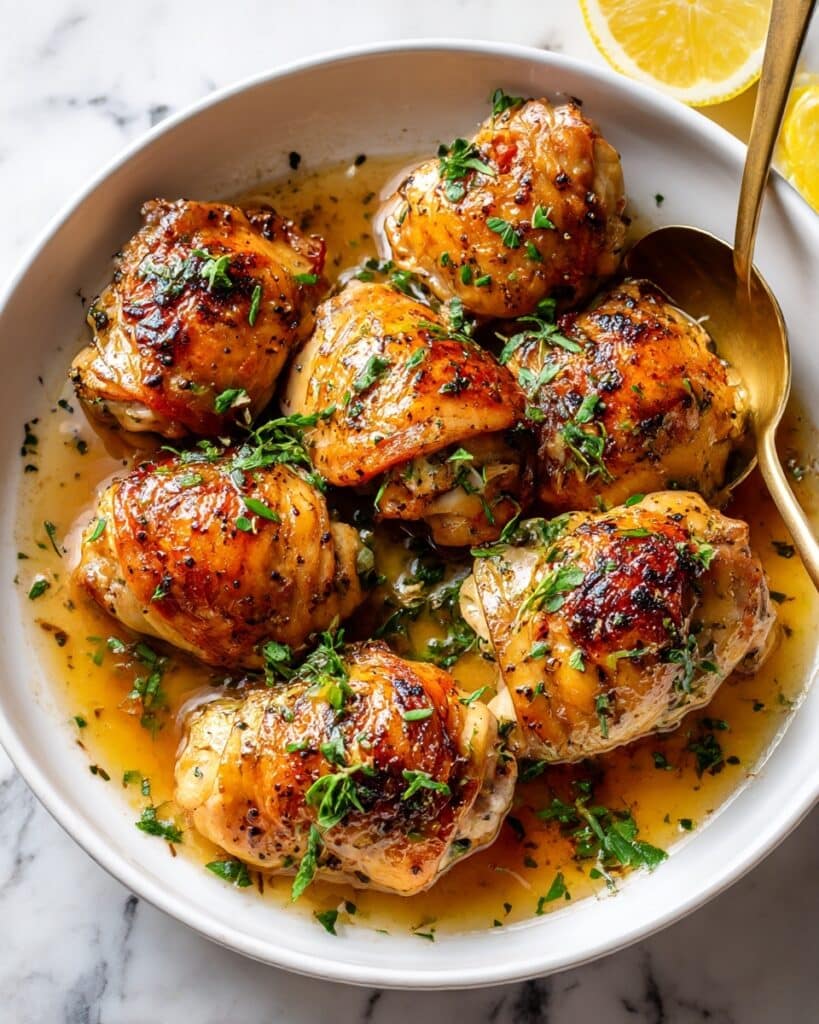 Oven Baked Honey Mustard Chicken Thighs Recipe