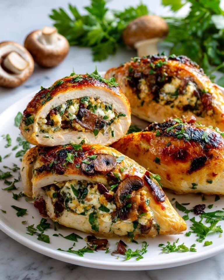 Mushroom Stuffed Chicken Breasts Recipe