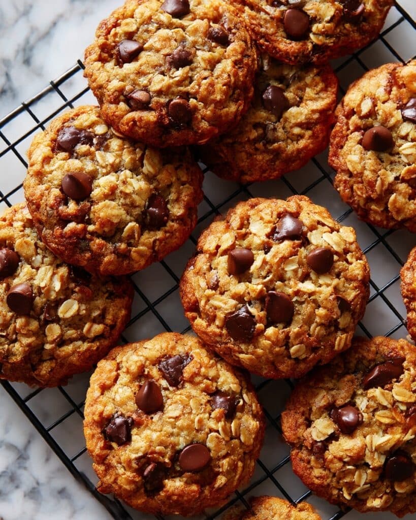 Cookies aux flocons d’avoine, chocolat et beurre de cacahuète Recipe