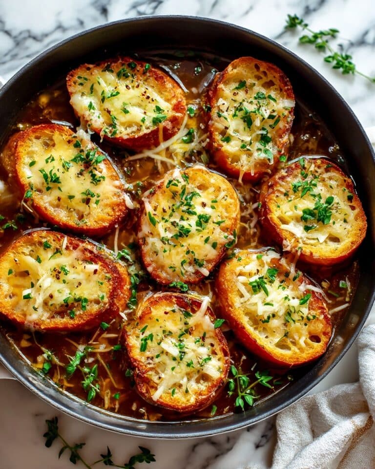 Classic French Onion Soup with Gruyère and Parmesan Recipe
