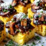 Crispy Polenta Bites with Sautéed Mushrooms Recipe