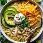 Healthy Crockpot White Chicken Chili (High-Protein!) Recipe