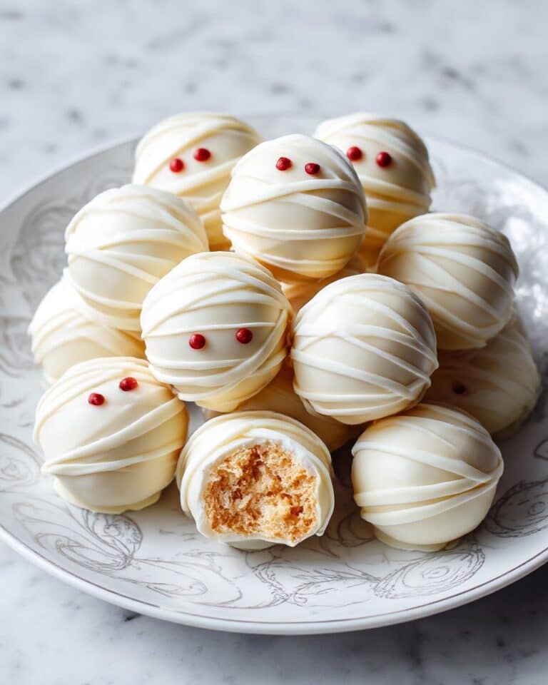 Pumpkin Cheesecake Truffle Mummies (No Bake) Recipe