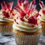 Bloody Broken Glass Cupcakes for Halloween Recipe