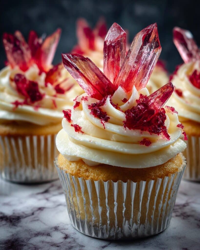 Bloody Broken Glass Cupcakes for Halloween Recipe