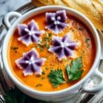 Butternut Squash Soup with Black Food Coloring Pasta Bats Recipe