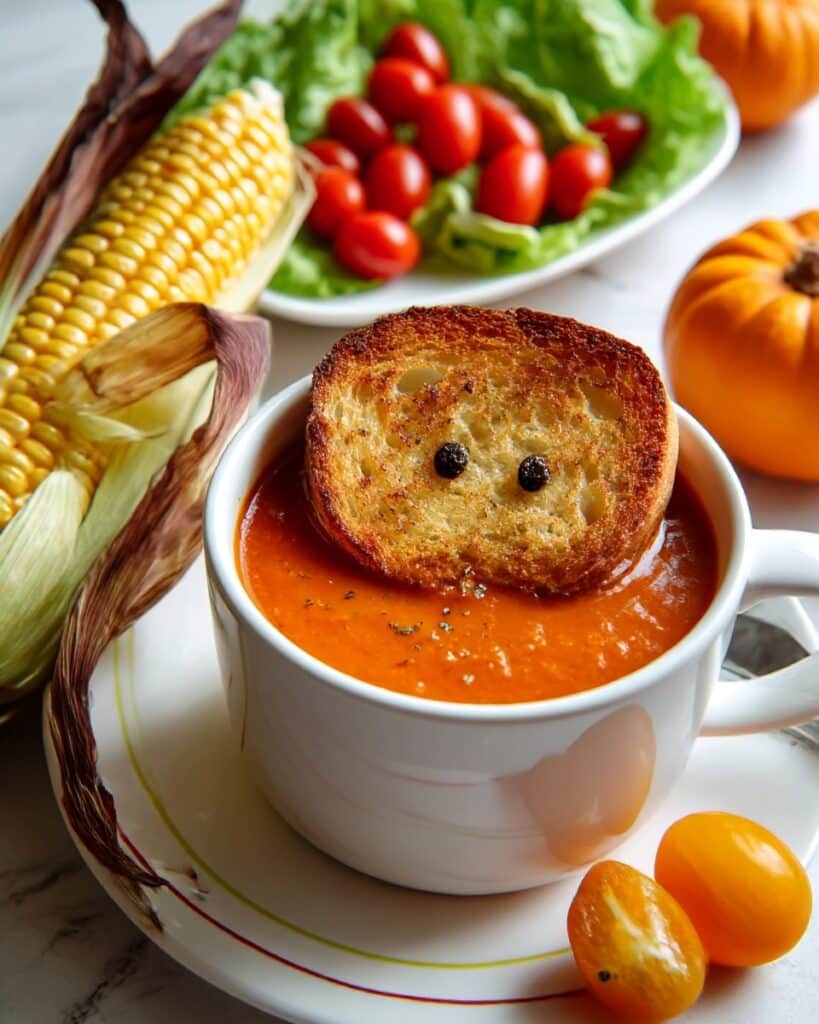 Tomato Soup with Ghost Toasts Recipe