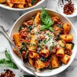 Spicy Rigatoni with Meat Sauce Recipe
