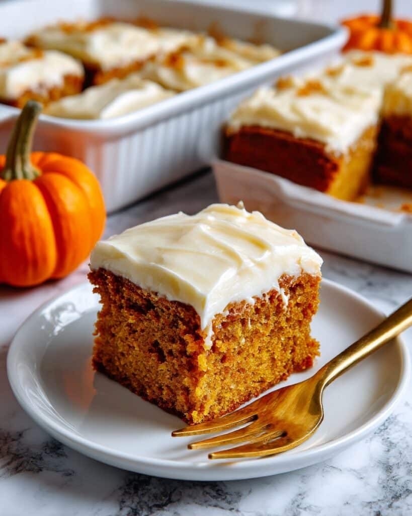 Pumpkin Cake with Cream Cheese Frosting Recipe