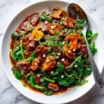 Pumpkin and Mushroom Risotto with Spinach Recipe