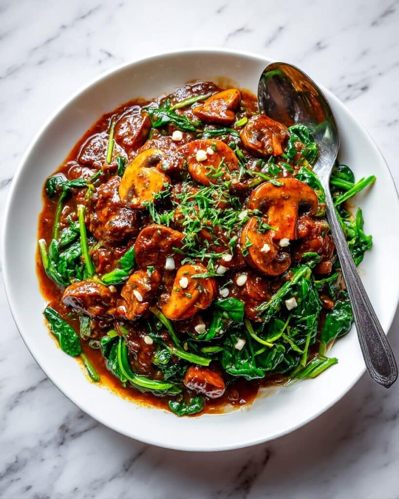 Pumpkin and Mushroom Risotto with Spinach Recipe