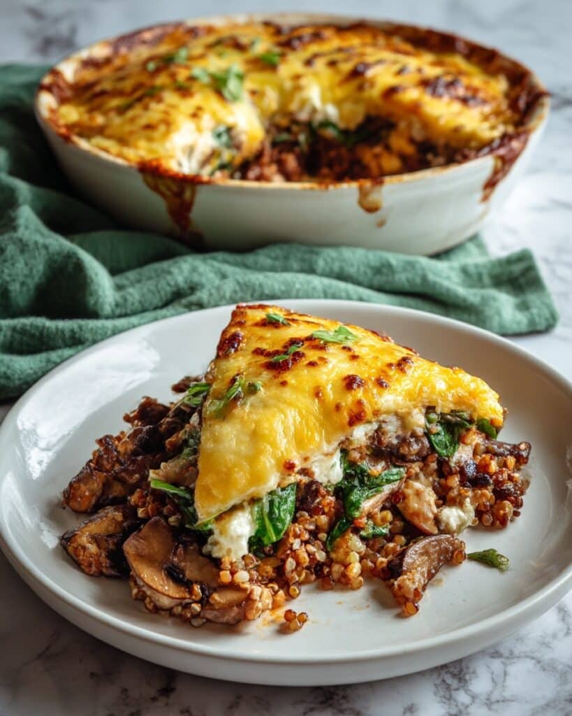 Quinoa Mushroom Spinach Casserole Recipe