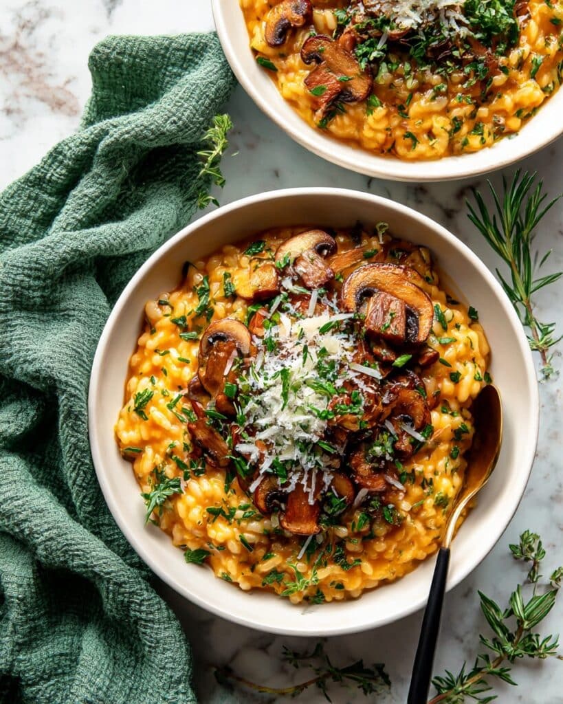 Pumpkin and Mushroom Risotto Recipe