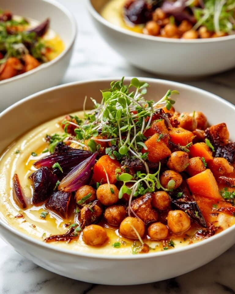 Creamy Vegan Polenta with Butternut Squash and Chickpeas Recipe