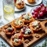 Roasted Grapes and Blue Cheese Phyllo Cup Appetizers Recipe