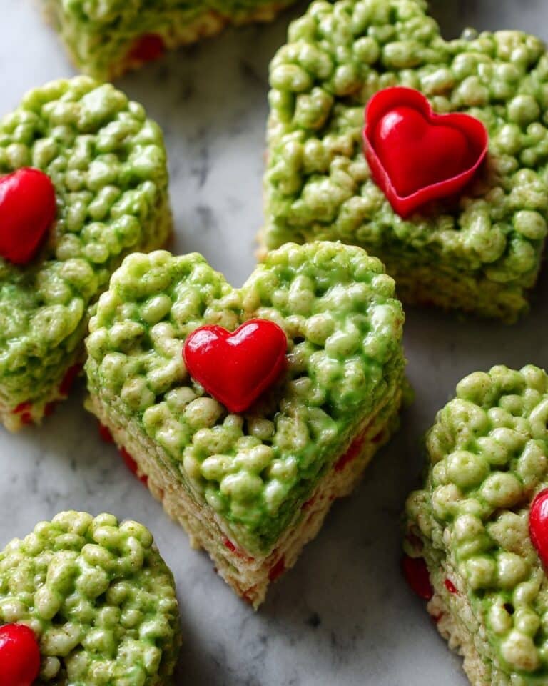 Grinch Heart Rice Krispies Treats Recipe