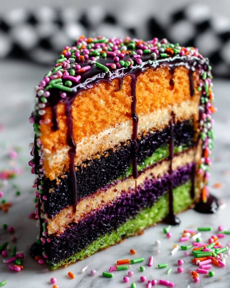 Halloween Color-Stripe Bundt Cake Recipe