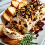 Cranberry Pistachio Goat Cheese Log with Honey Recipe