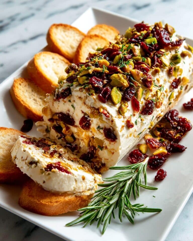 Cranberry Pistachio Goat Cheese Log with Honey Recipe