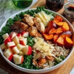 Chicken Harvest Bowl with Sweet Potatoes, Kale, and Apples Recipe