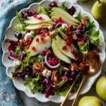 Pear Salad with Pomegranate & Pecans Recipe