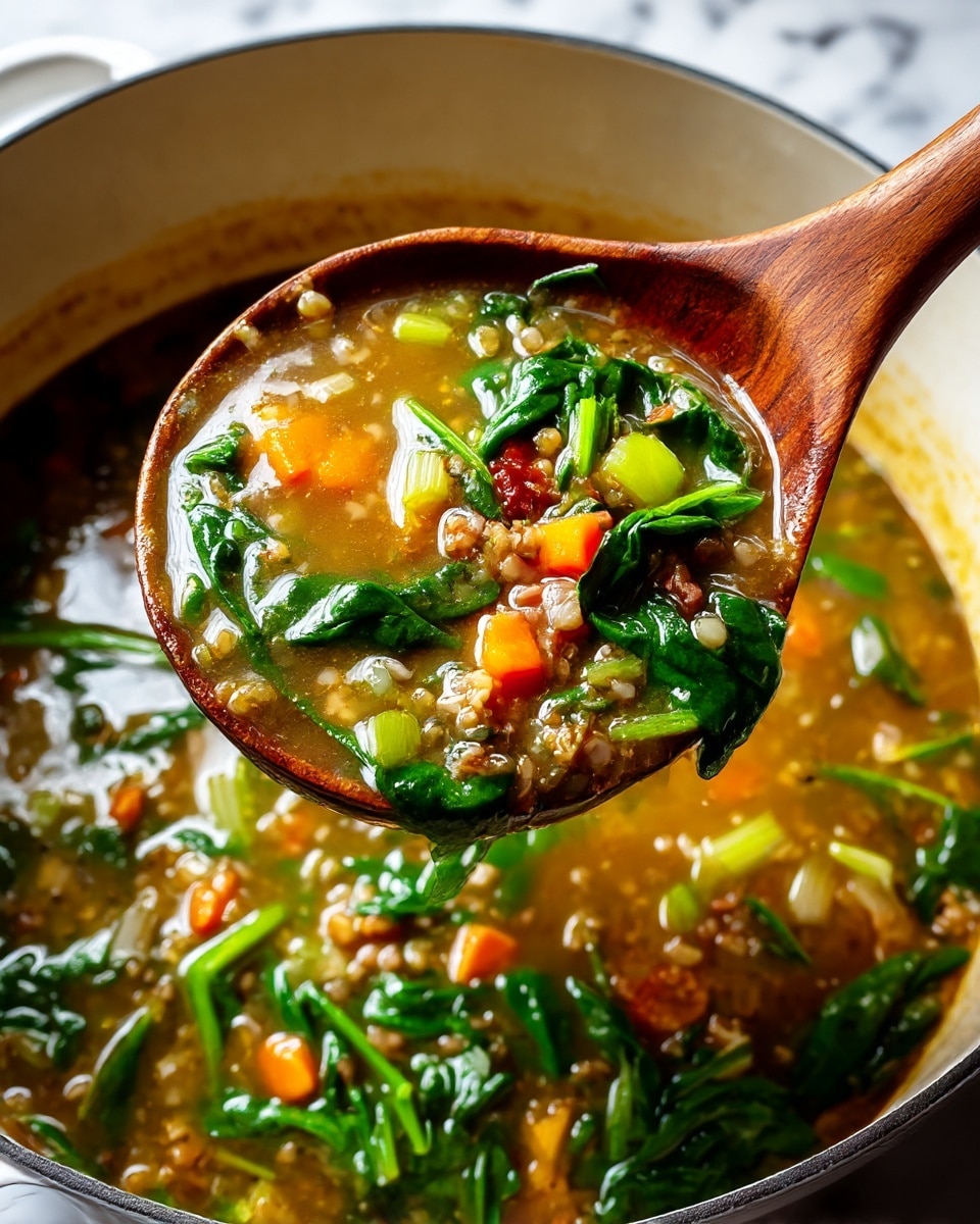 A white mug filled with thick soup containing yellow beans, small orange carrot slices, brown ground meat, and bits of green leafy vegetables. On top, there is a sprinkle of white grated cheese and red chili flakes. A large piece of toasted bread with a golden crust is placed inside the mug, leaning against the side. The mug sits on a white plate with a speckled texture on a white marbled surface. Next to the plate is a gold spoon with a white handle. Photo taken with an iphone --ar 4:5 --v 7