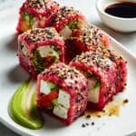 Beetroot Sushi with Wasabi Avocado Cream Recipe