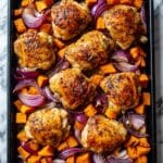 Balsamic Sweet Potato Sheet Pan Chicken Recipe