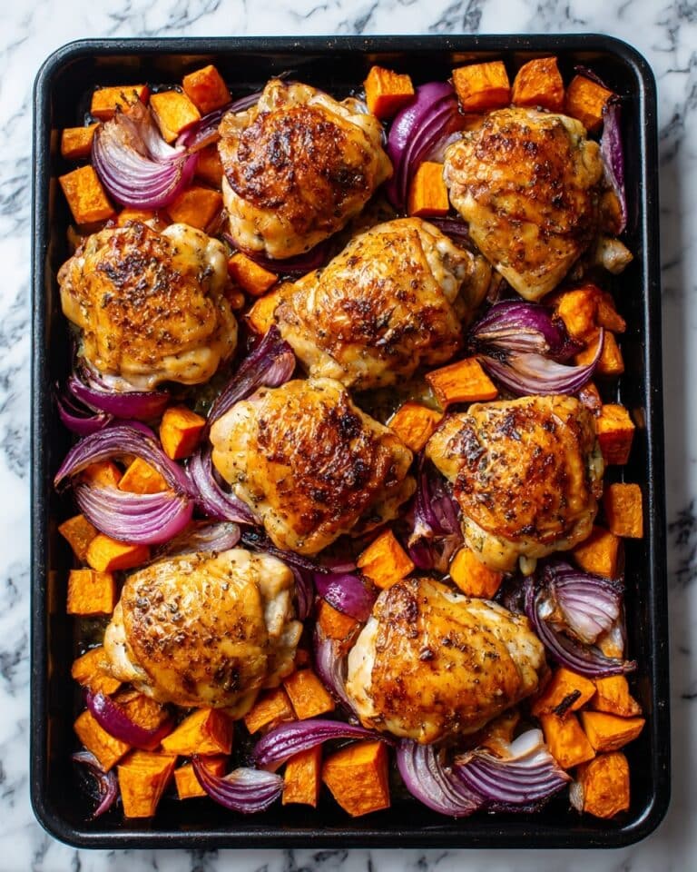 Balsamic Sweet Potato Sheet Pan Chicken Recipe