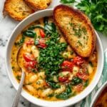 Roasted Tomato and White Bean Stew with Lemon-Parsley Garnish Recipe