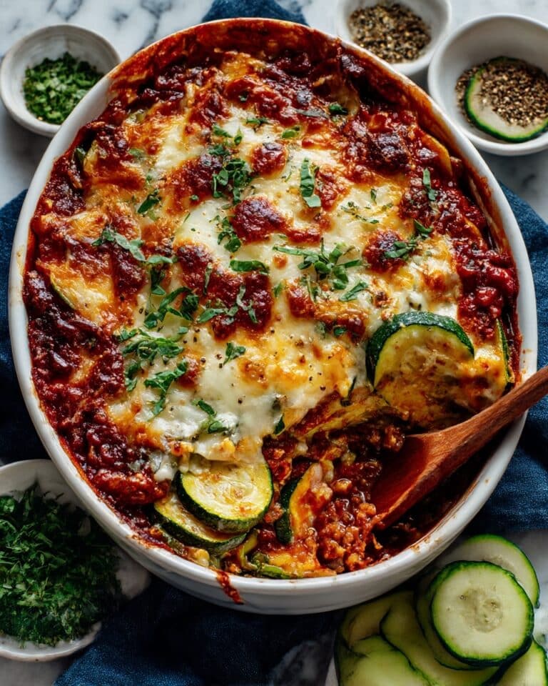 Zucchini Ground Beef Casserole with Quinoa and Mozzarella Recipe